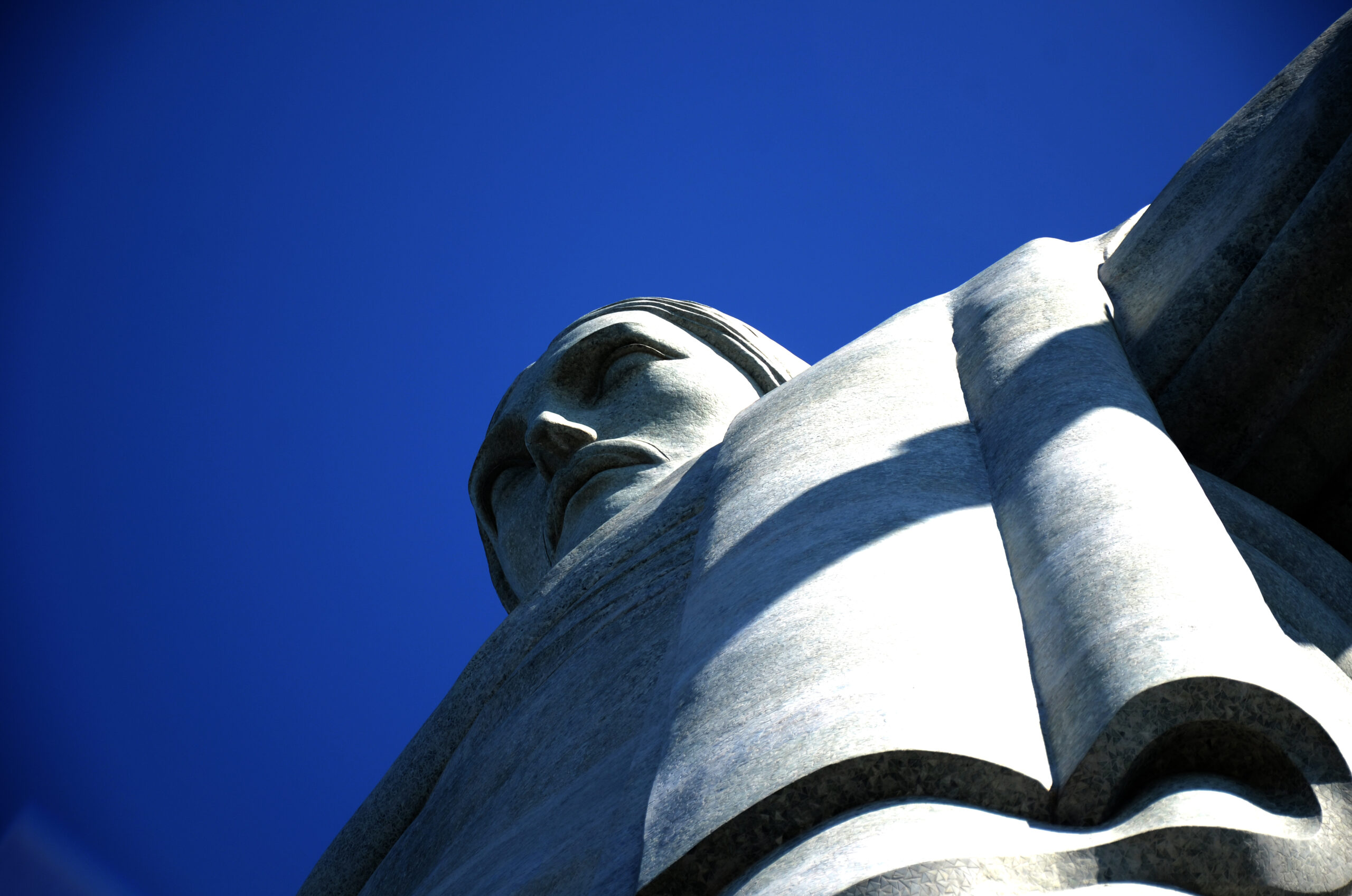 Low Angle picture of theChrist the Redeemer Statue in Rio de JaneiroBrazil
