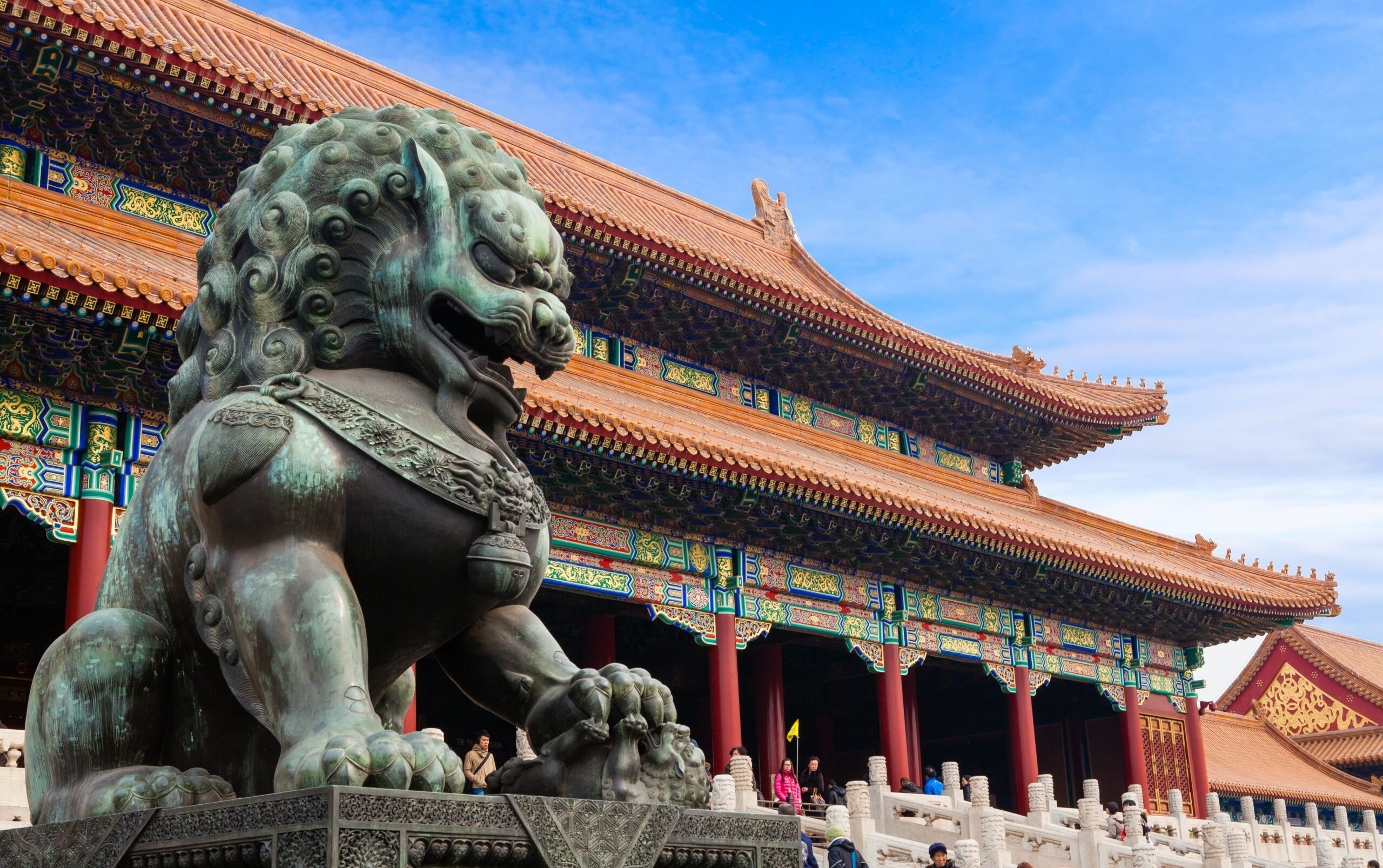 Chinese lion on temple